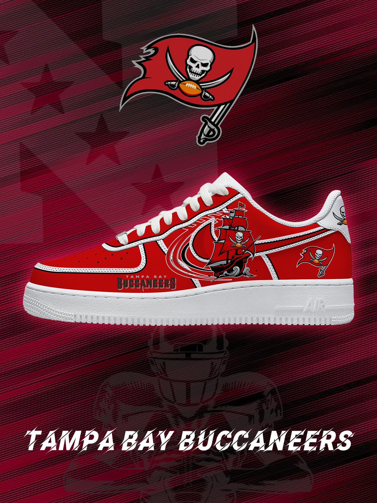 Tampa Bay Football V.2 Custom Air-Style Sneakers