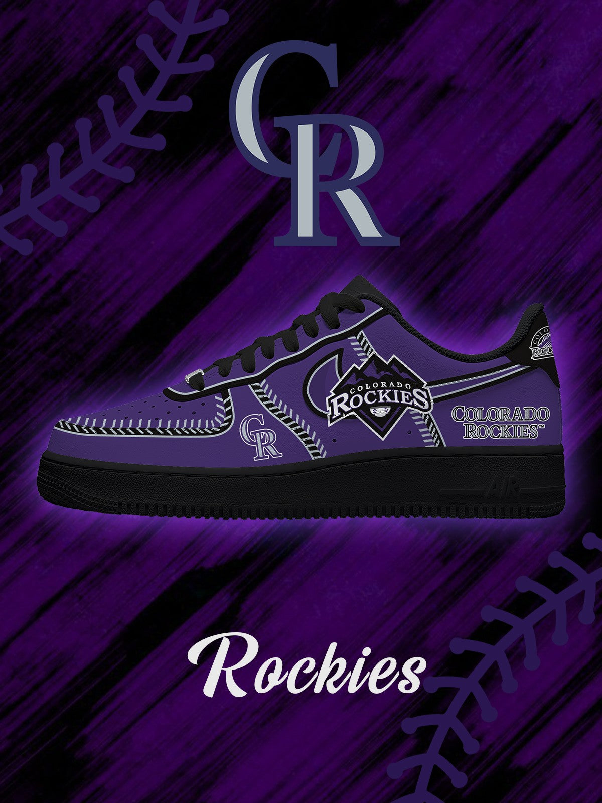 Colorado Baseball V.2 Custom Air-Style Sneakers