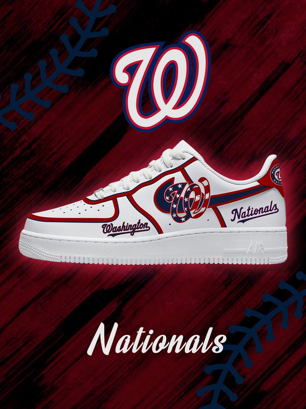 Washington Baseball V.2 Custom Air-Style Sneakers