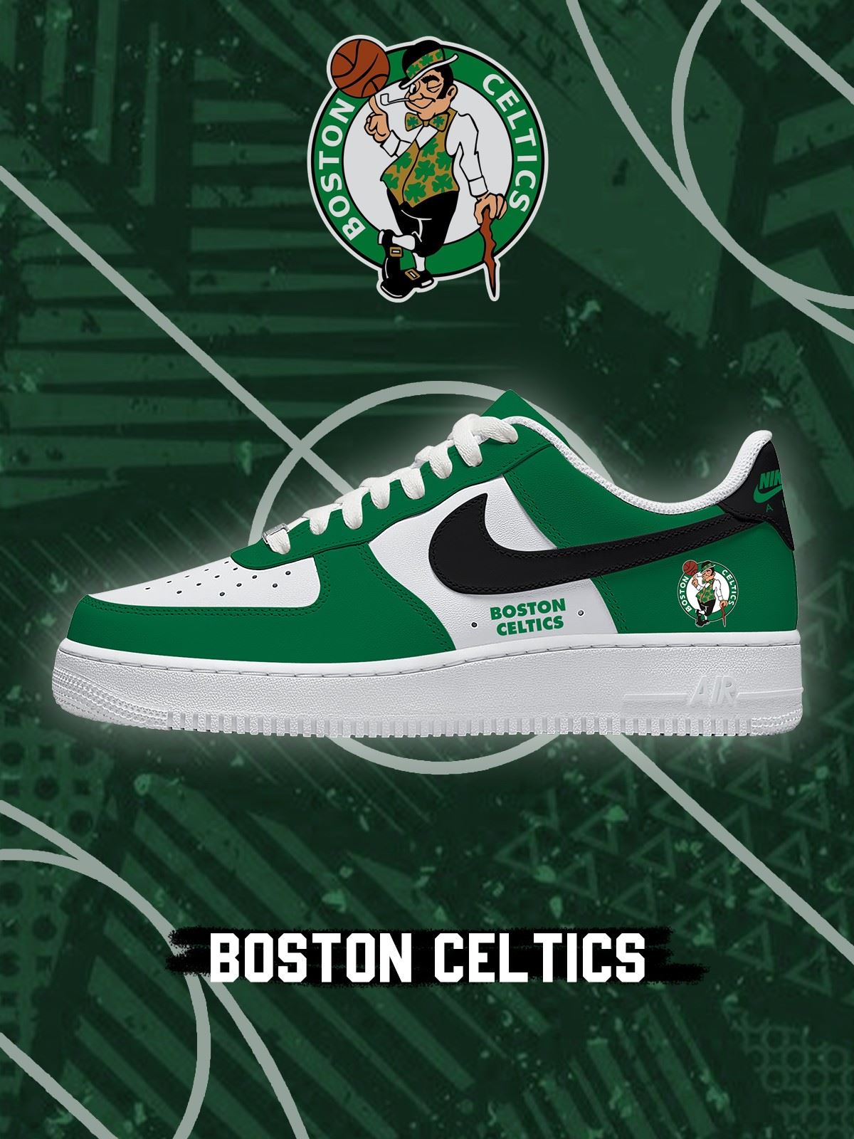 Boston Basketball Custom Air-Style Sneakers