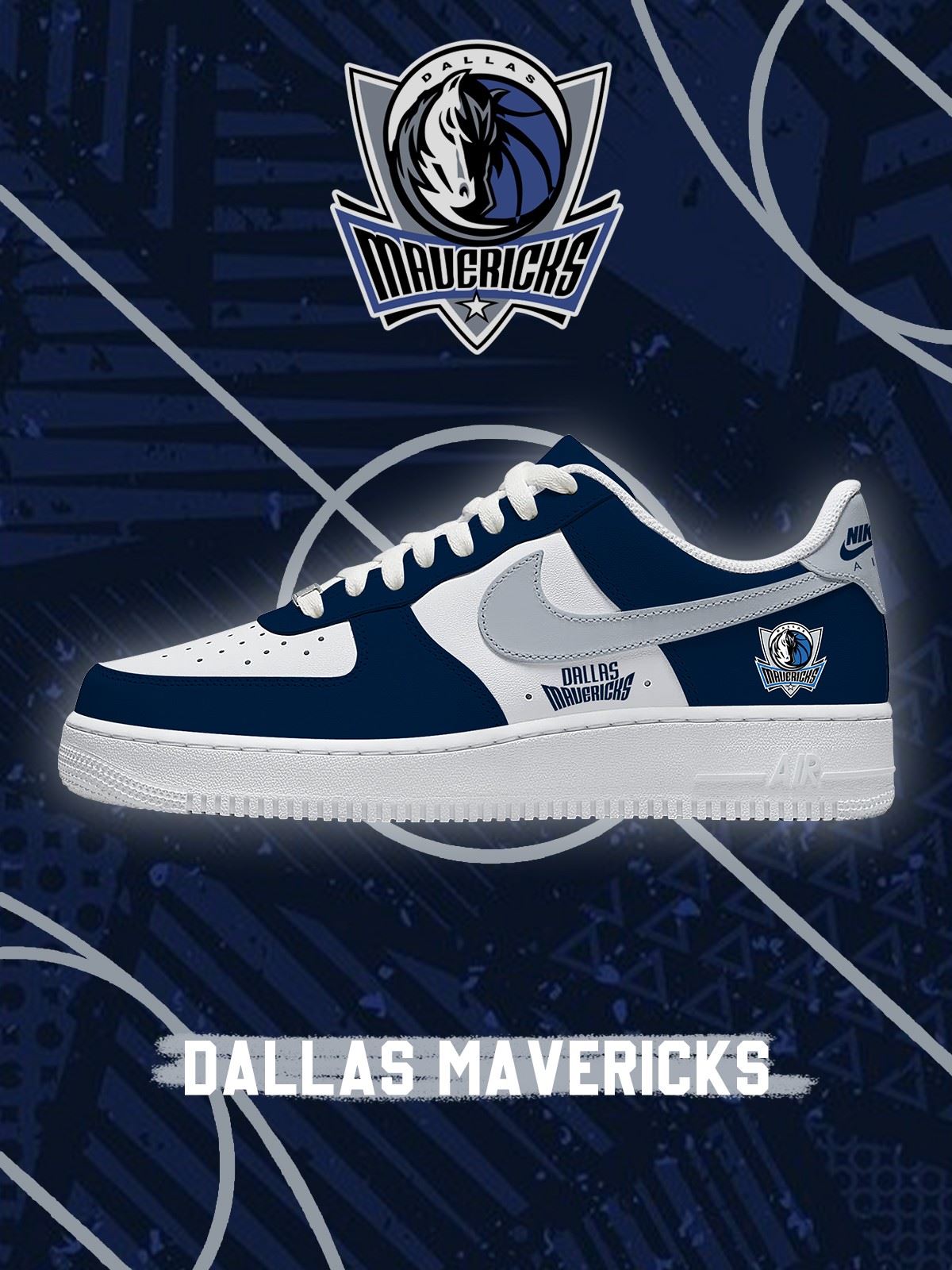 Dallas Basketball Custom Air-Style Sneakers