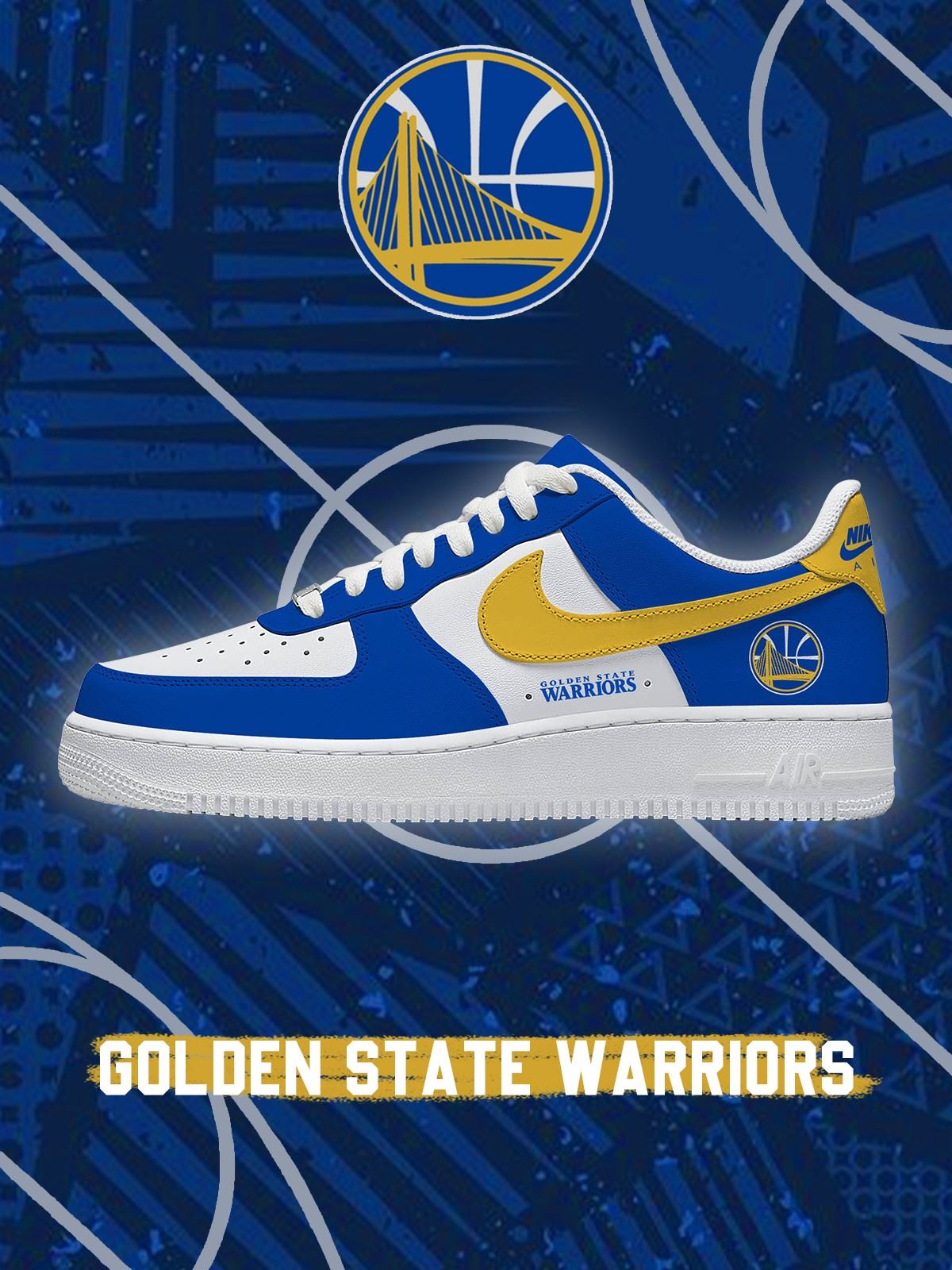 Golden State Basketball Custom Air-Style Sneakers
