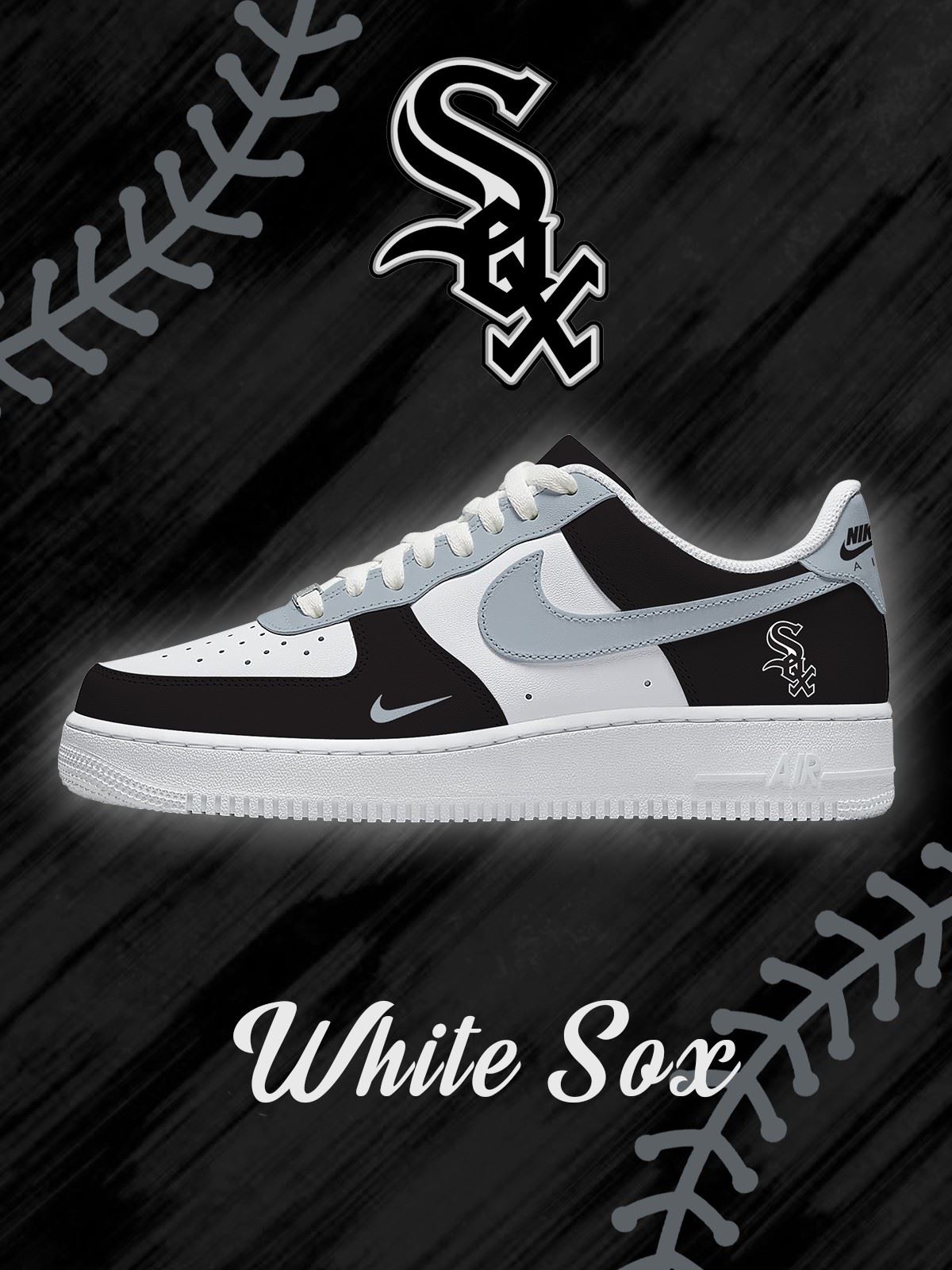 Chicago Baseball Custom Air-Style Sneakers