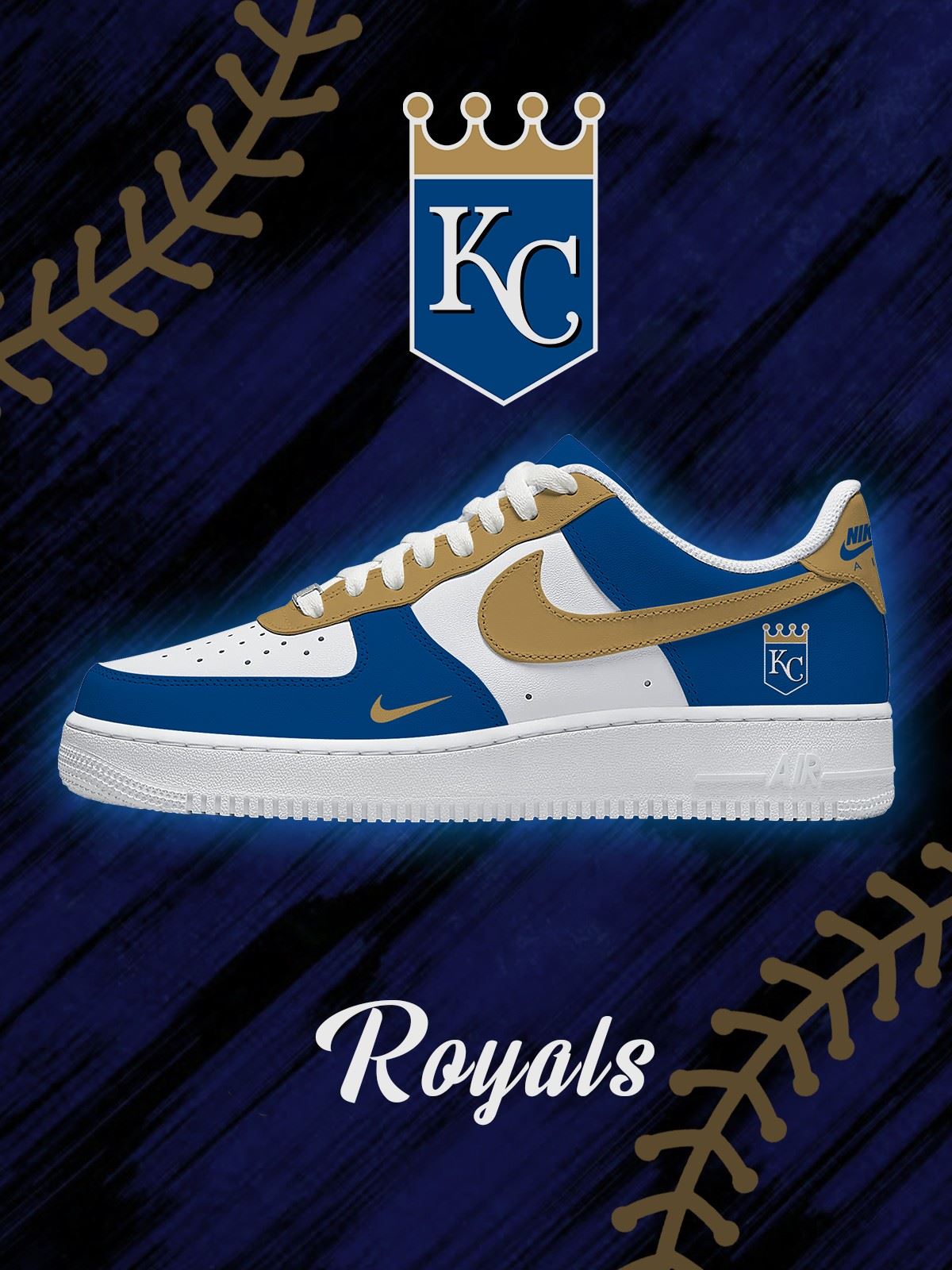 Kansas City Baseball Custom Air-Style Sneakers