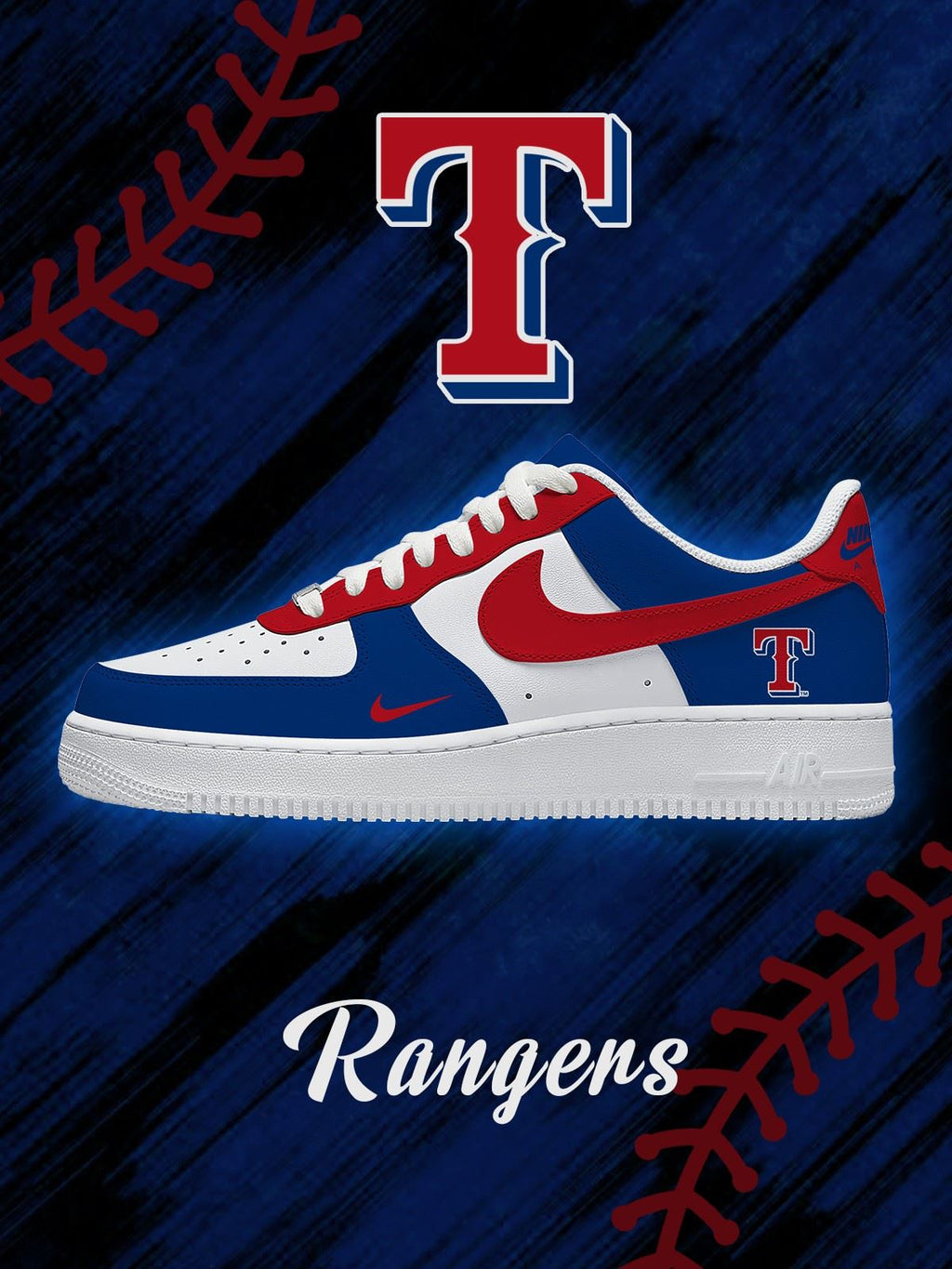 Texas Baseball Custom Air-Style Sneakers