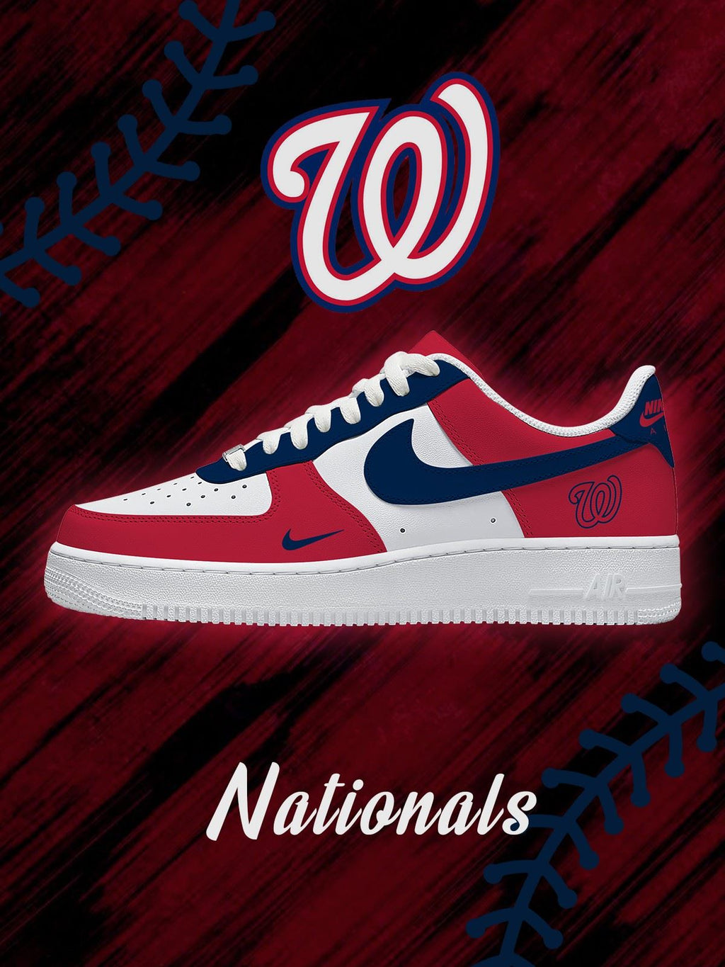 Washington Baseball Custom Air-Style Sneakers