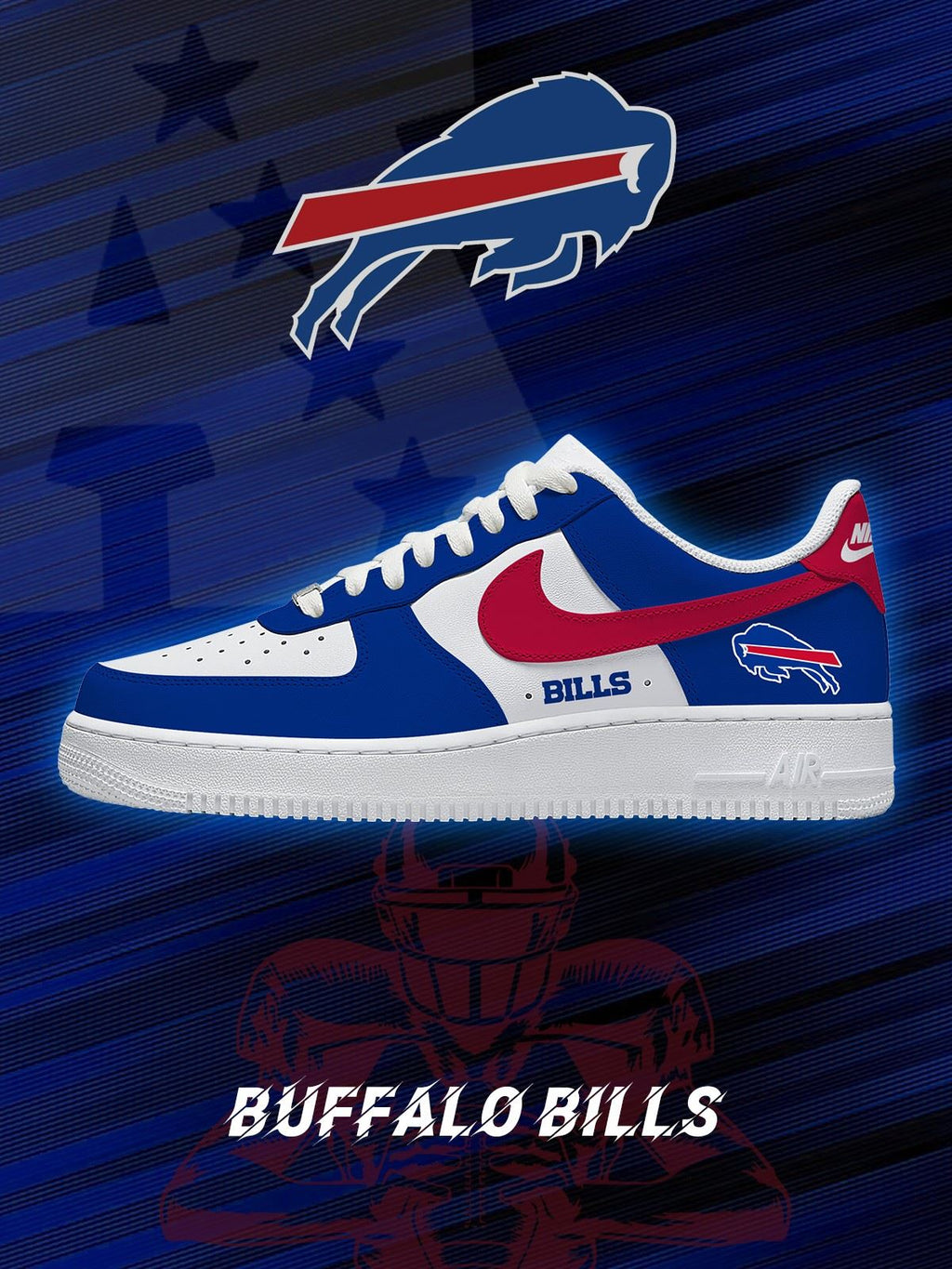Buffalo Football Custom Air-Style Sneakers