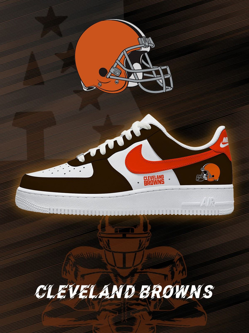 Cleveland Football Custom Air-Style Sneakers