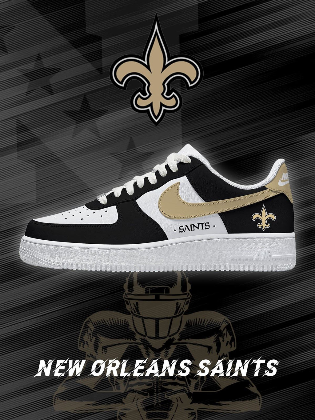 New Orleans Football Custom Air-Style Sneakers