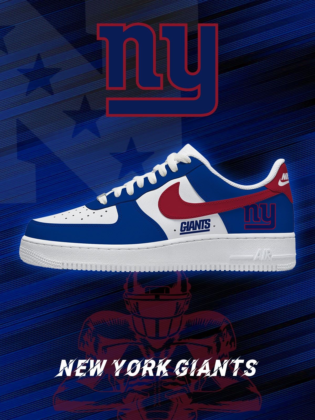 New York Football Custom Air-Style Sneakers