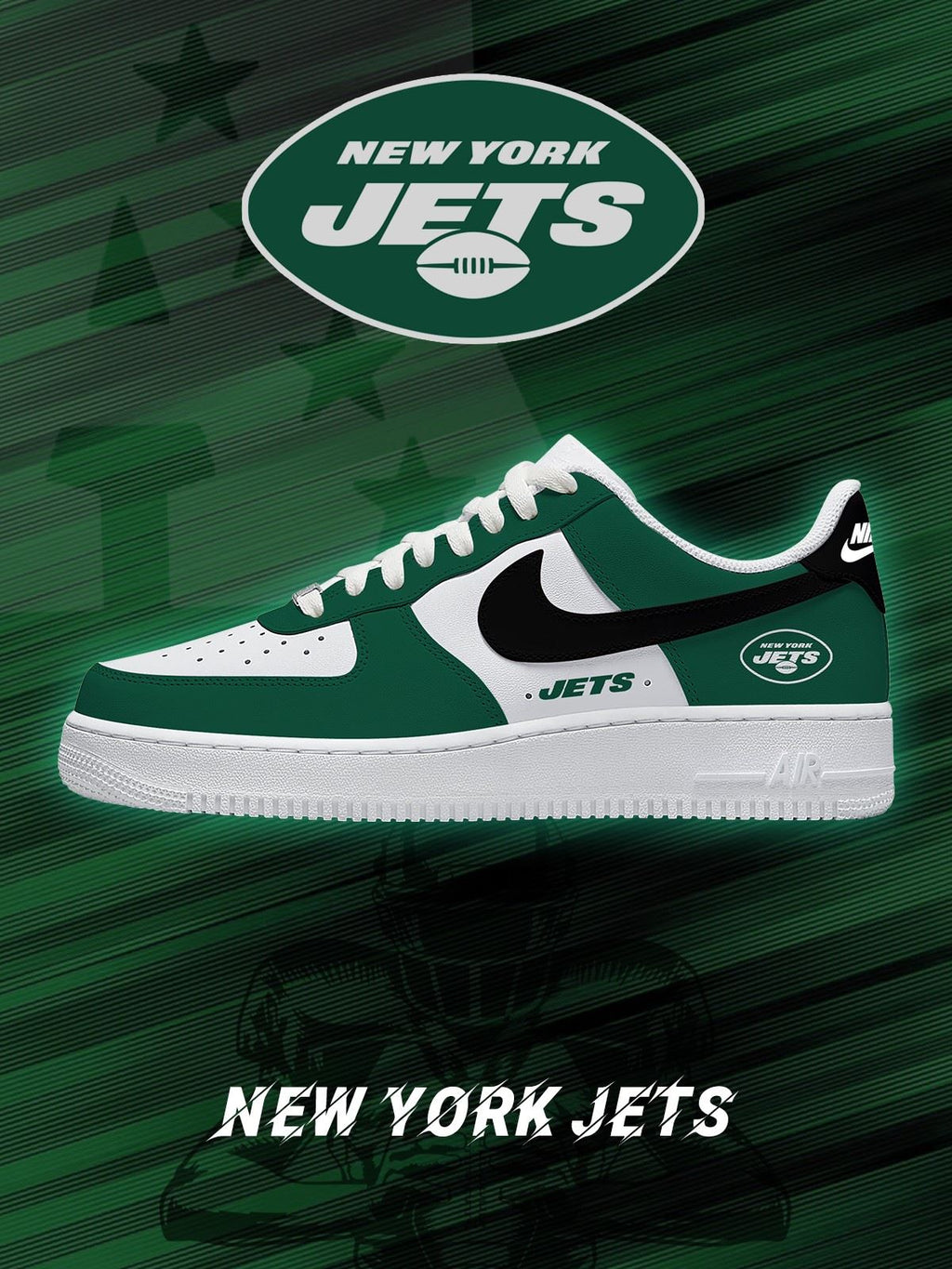 New York Football Custom Air-Style Sneakers