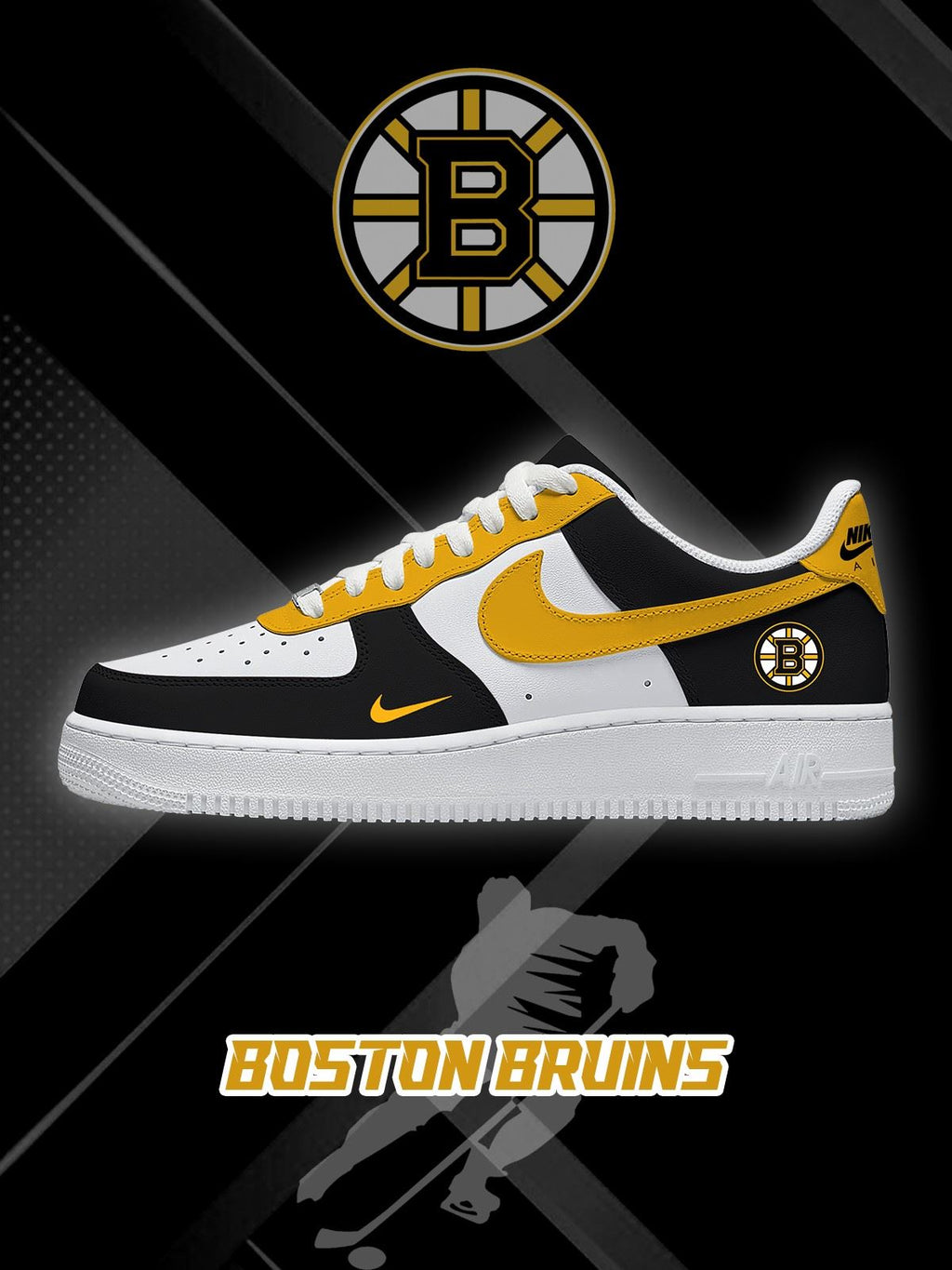 Boston Hockey V.1 Custom Air-Style Sneakers