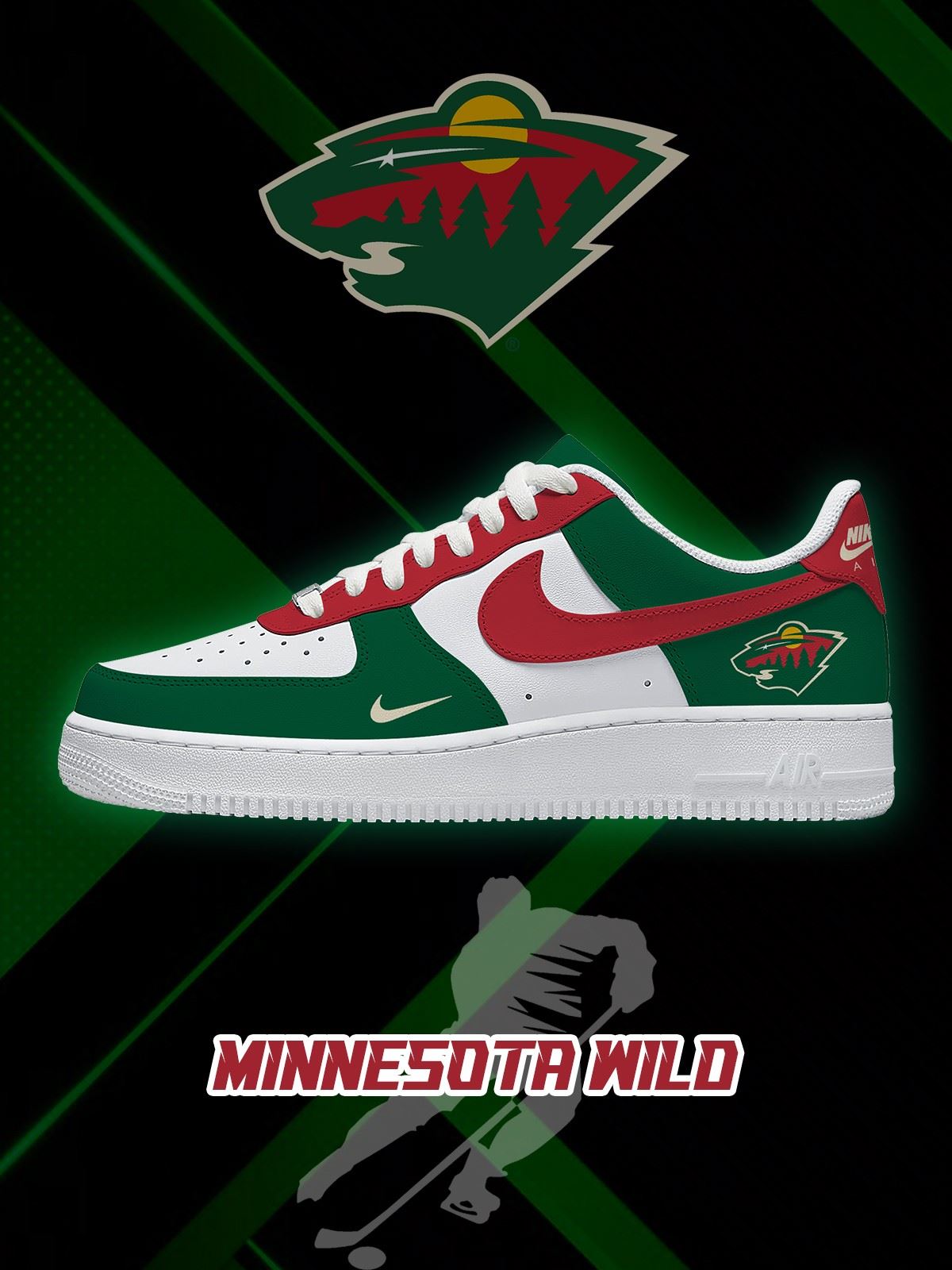 Minnesota Hockey V.1 Custom Air-Style Sneakers