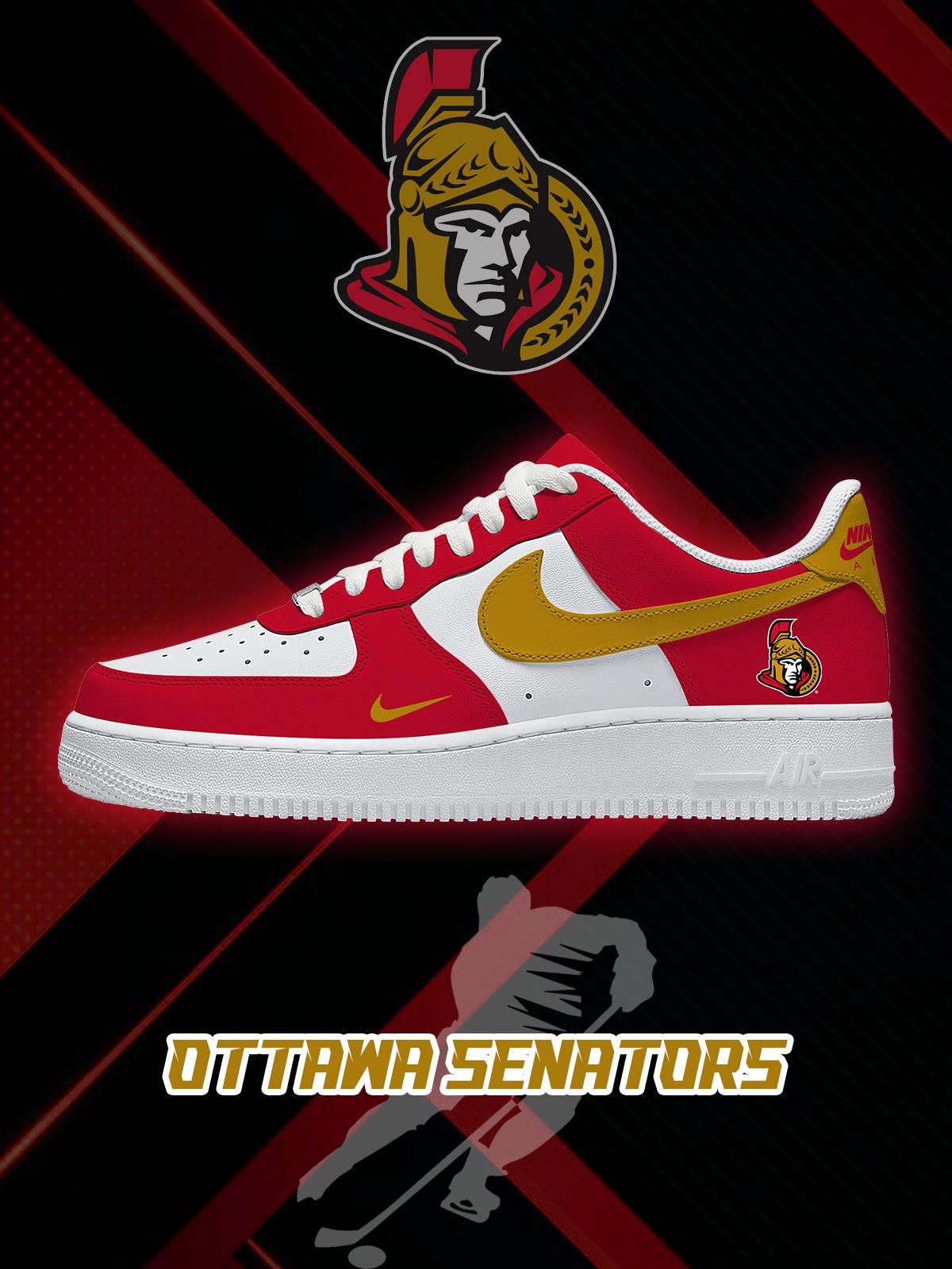 Ottawa Hockey V.1 Custom Air-Style Sneakers