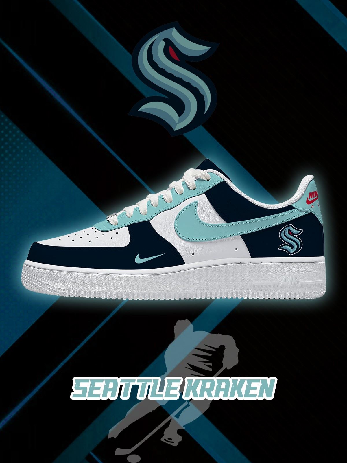 Seattle Hockey V.1 Custom Air-Style Sneakers