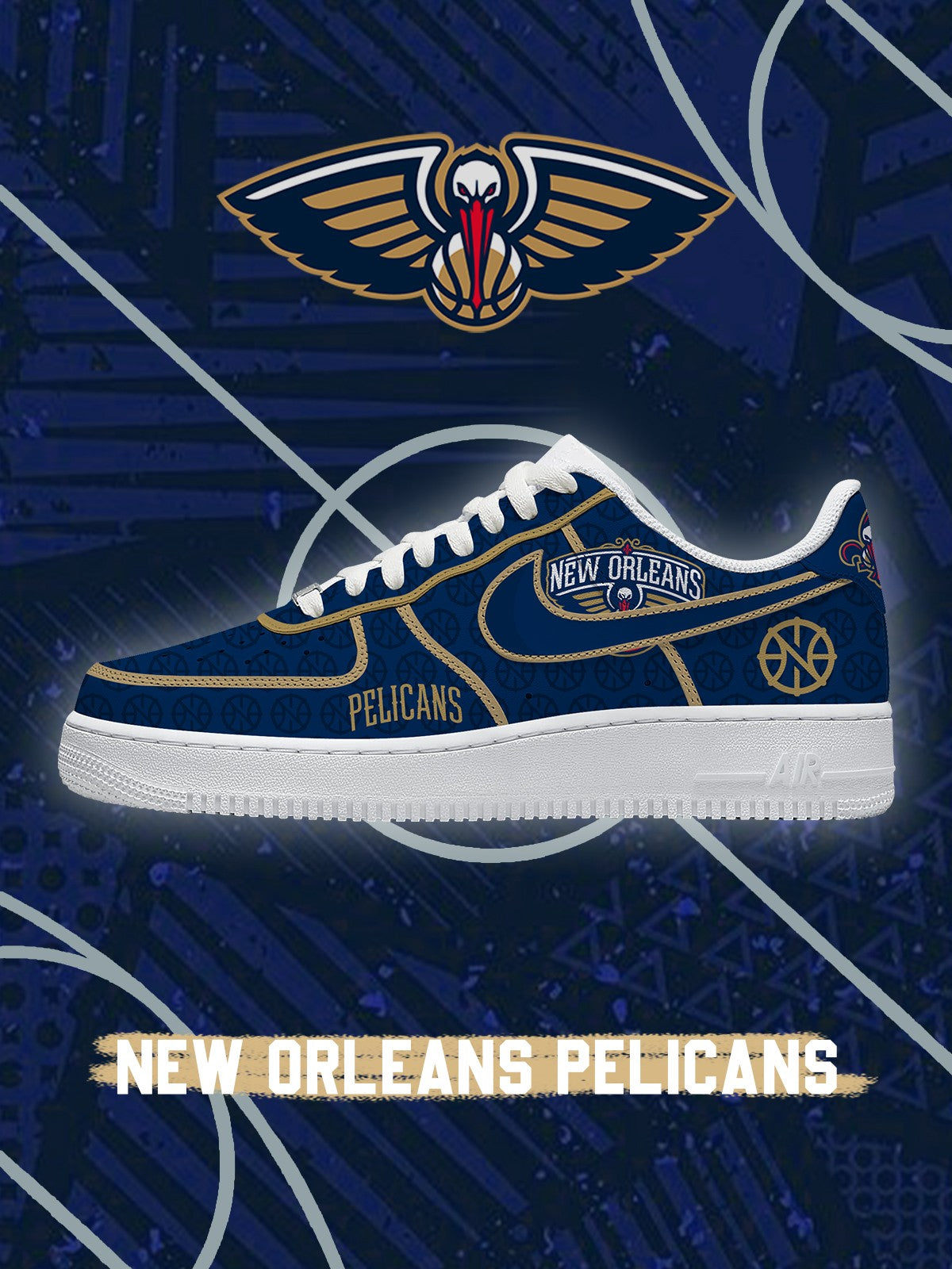 New Orleans Basketball V.3 Custom Air-Style Sneakers