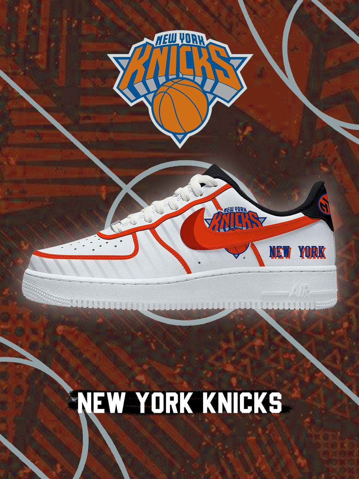 New York Basketball V.2 Custom Air-Style Sneakers