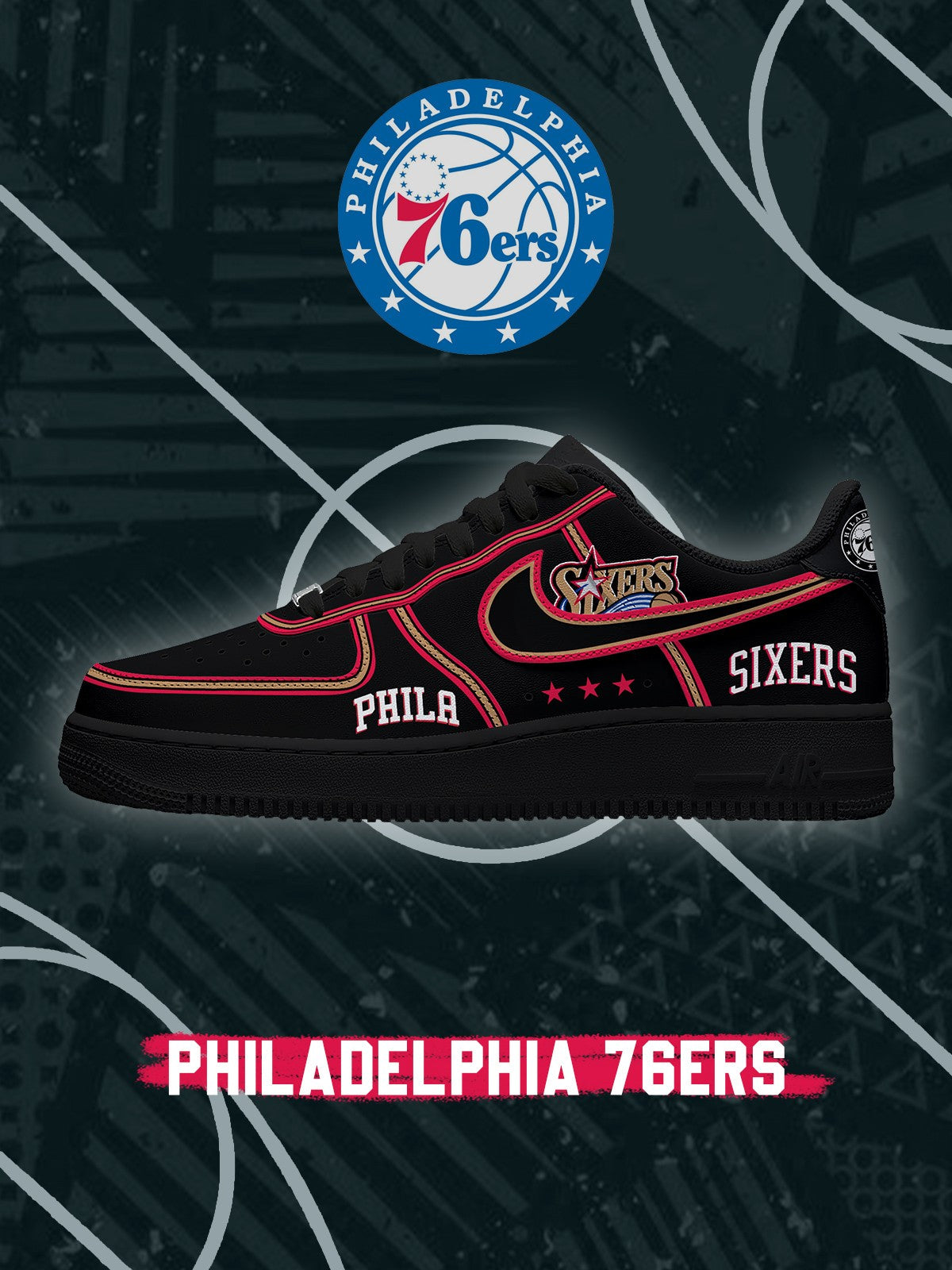 Philadelphia Basketball V.4 Custom Air-Style Sneakers