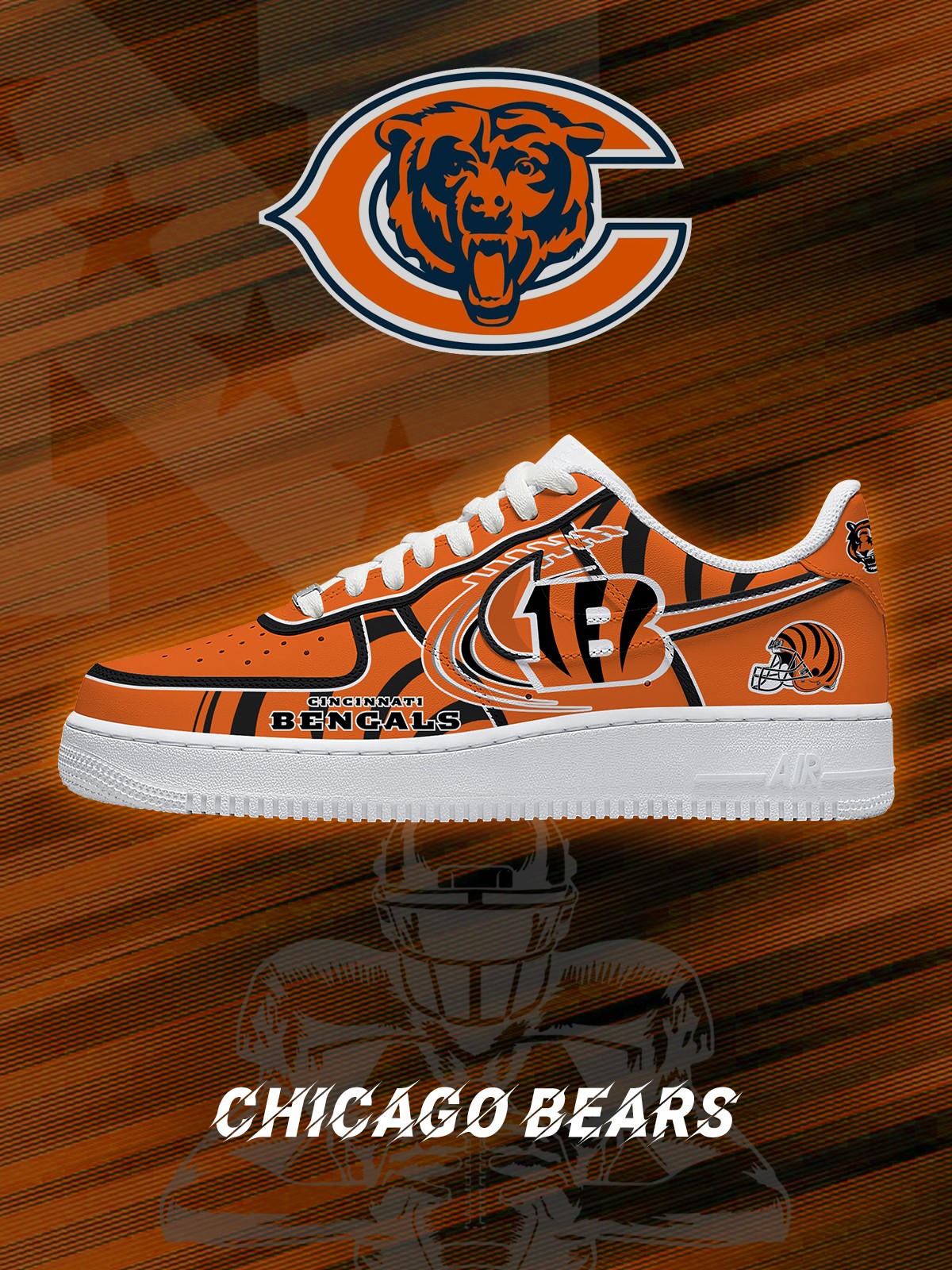 Chicago Football V.2 Custom Air-Style Sneakers